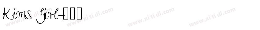Kims Girl字体转换
